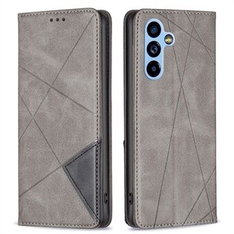 For Samsung Galaxy A54 5G BF Imprinting Pattern Series-1 Geometric Imprinted Leather Case Magnetic Closure Cover with Card Holder Stand