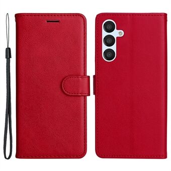 KT Leather Series-2 for Samsung Galaxy A54 5G PU Leather Phone Flip Wallet Case Solid Color Stand Magnetic Closure Shockproof Phone Cover with Strap