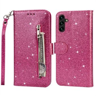 For Samsung Galaxy A54 5G Full Protection Phone Case Zipper Pocket Glittery Sequins PU Leather Flip Phone Cover Wallet Stand
