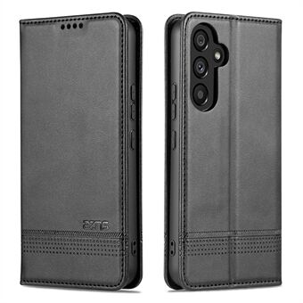 AZNS Anti-fall Phone Case For Samsung Galaxy A54 5G, Stand Wallet Cowhide Texture PU Leather Magnetic Auto-absorbed Folio Flip Phone Cover