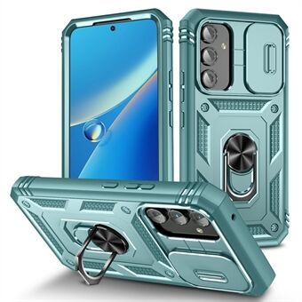 For Samsung Galaxy A54 5G PC TPU Case Kickstand Shockproof Cover with Card Slot, Lens Guard