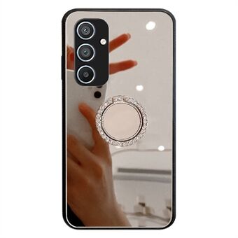 For Samsung Galaxy A54 5G Makeup Mirror Case Kickstand TPU + PC Anti-Scratch Phone Cover
