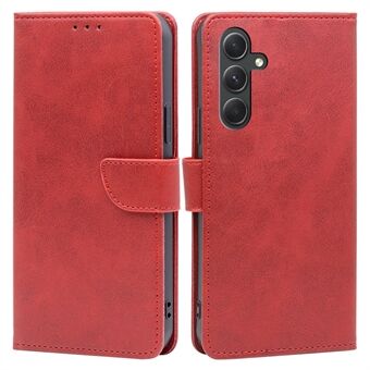 Wallet Folio Cover for Samsung Galaxy A54 5G Drop Proof PU Leather Calf Texture Flip Stand Phone Case
