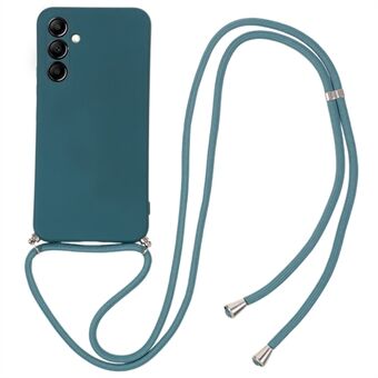 For Samsung Galaxy A54 5G Fiber Lining TPU Cover Rubberized Phone Case with Long Lanyard