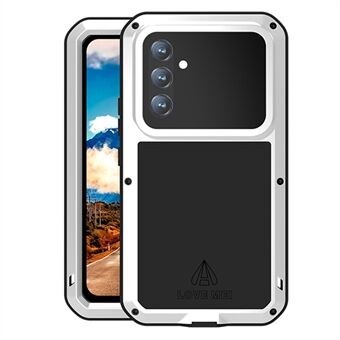 LOVE MEI For Samsung Galaxy A54 5G Metal + Silicone Phone Case Full Body Protective Cover with Tempered Glass Film
