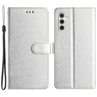 Silk Texture Phone Case for Samsung Galaxy A54 5G PU Leather Wallet Stand Cover