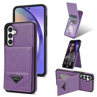 N.BEKUS For Samsung Galaxy A54 5G RFID Blocking PU Leather+TPU Anti-drop Phone Case Card Holder Kickstand Cover