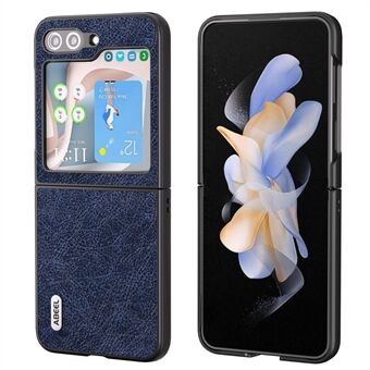 ABEEL For Samsung Galaxy Z Flip5 5G Retro Litchi Texture Phone Case PU Leather Coated PC Protective Cover