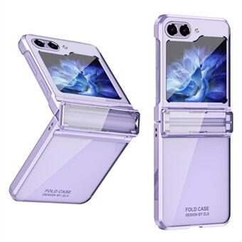 For Samsung Galaxy Z Flip5 5G Shockproof Hard PC Cover Electroplating Phone Protective Case Built-In Glass Film