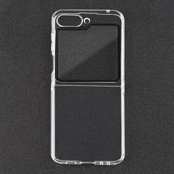 Transparent Case for Samsung Galaxy Z Flip5 5G , Shockproof Hinge TPU Phone Cover with Tempered Glass Lens Film