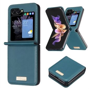 BINFEN COLOR For Samsung Galaxy Z Flip5 5G PU Leather+PC Phone Case Ultra Slim Shockproof Protective Cover