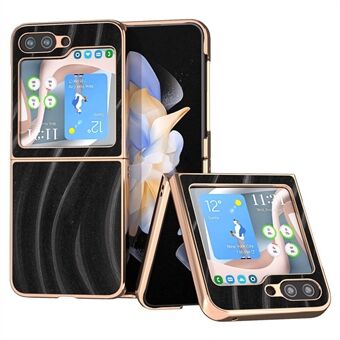 Milky Way Series Phone Case for Samsung Galaxy Z Flip5 5G , PU Leather + PC Electroplating Anti-Scratch Cover