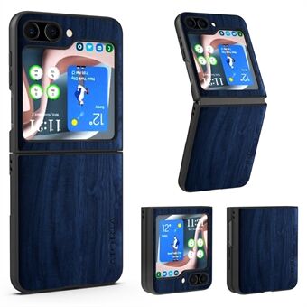 AIORIA For Samsung Galaxy Z Flip5 5G Retro Wood Texture Phone Case PU + PC + TPU Protective Cover