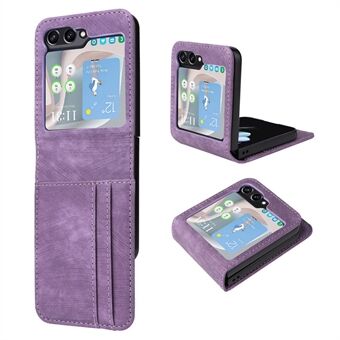 For Samsung Galaxy Z Flip5 5G Card Slots Phone Case Two-piece Design PU Leather Protective Cover