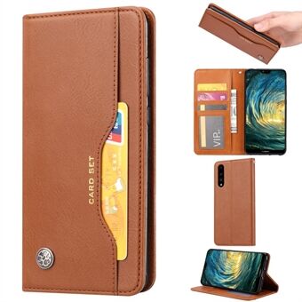 Auto-absorbed Leather Wallet Stand Case for Huawei P20