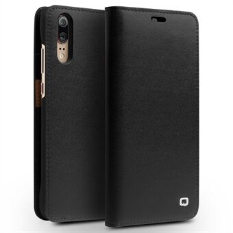QIALINO Classic Gen II Cowhide Genuine Leather Wallet Mobile Case for Huawei P20