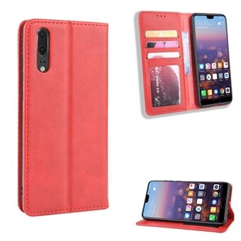 Retro PU Leather Wallet Stand Phone Cover Casing for Huawei P20