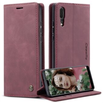 CASEME 013 Series For Huawei P20 Foldable Stand Phone Cover Auto-absorbed PU Leather Wallet Phone Case