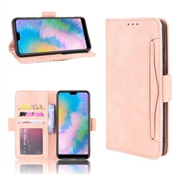 Leather Wallet Stand Phone Cover with Multiple Card Slots Shell for Huawei P20 Pro