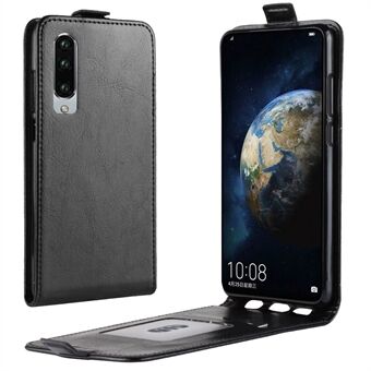 Crazy Horse Vertical Flip Leather Case with Card Holder for Huawei P30