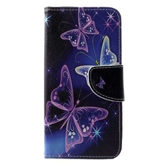 Cross Texture Pattern Printing Leather Wallet Case for Huawei P30