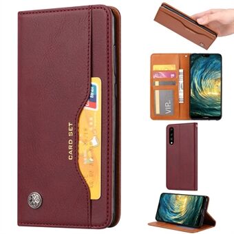 PU Leather Auto-absorbed Stand Wallet Protective Case for Huawei P30