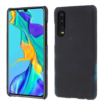 Thermal Induction Fluorescent Color Changing PC Phone Cover Case for Huawei P30 - Black