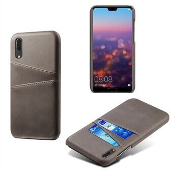 Double Card Slots PU Leather Coated PC Case for Huawei P30