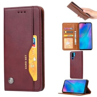 PU Leather Auto-absorbed Stand Wallet Protective Case for Huawei P30 Pro