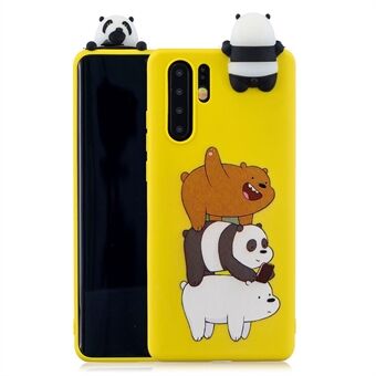 Pattern Printing TPU Gel Protection Shell for Huawei P30 Pro with 3D Animal Doll