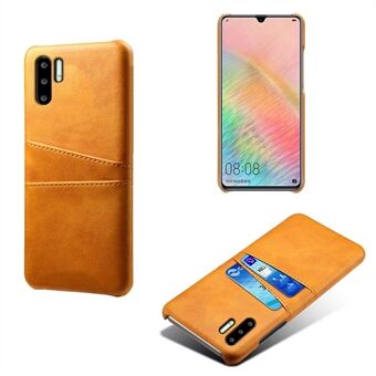 Double Card Slots PU Leather Coated PC Case for Huawei P30 Pro