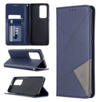 Geometric Pattern Stand Leather Card Holder Case for Huawei P40 Pro