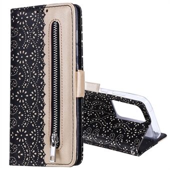 Lace Flower Zipper Pocket Leather Case for Huawei P40 Pro