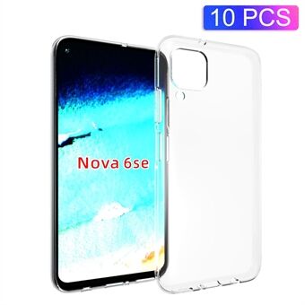 10PCS Transparent Soft TPU Phone Case Cover for Huawei P40 lite/nova 6 SE/Nova 7i