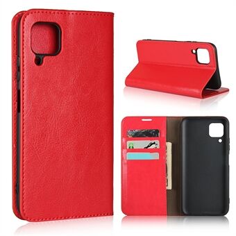 Crazy Horse Surface Genuine Leather Wallet Phone Cover for Huawei nova 6 SE/P40 lite/nova 7i