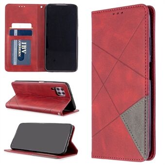 Geometric Style Leather with Card Holder Shell for Huawei P40 lite/nova 6 SE/nova 7i