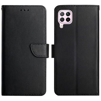 Lightweight Genuine Leather Nappa Texture Magnetic Closure Stand Wallet Flip Phone Case Flip Phone Covering for Huawei P40 lite 4G/Nova 6 SE/Nova 7i