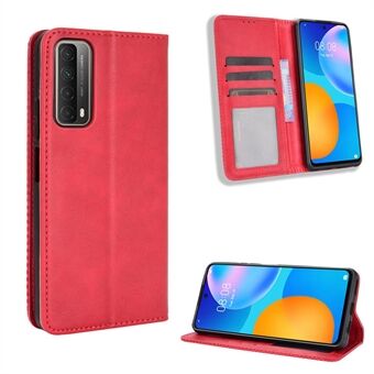 Auto-absorbed Retro PU Leather Cover for Huawei P smart 2021/Y7a Case