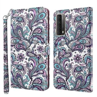 Light Spot Decor Pattern Printing Wallet PU Leather Phone Case for Huawei P smart 2021/Huawei Y7a