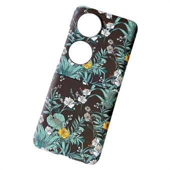 For Huawei P50 Pocket Flower Pattern Anti-scratch Hard PC Phone Case Cover