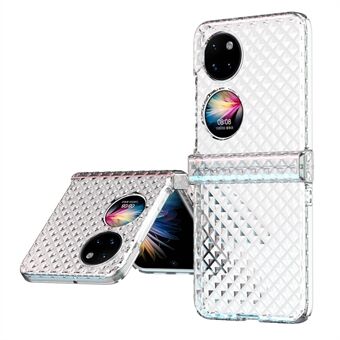 For Huawei P50 Pocket / Pocket S Laser Effect Transparent Hard PC Folding Phone Case with Hinge Design