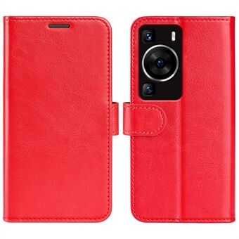 Crazy Horse Texture Phone Case for Huawei P60 , PU Leather+TPU Wallet Stand Phone Cover