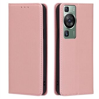 For Huawei P60 / P60 Pro PU Leather Phone Case Stand Wallet Calf Texture Magnetic Protective Cover