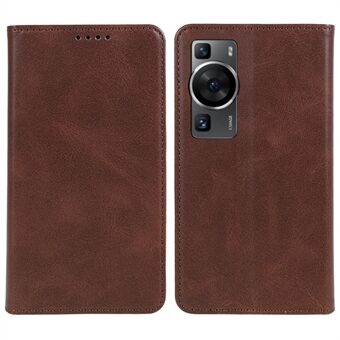For Huawei P60 / P60 Pro Calf Texture PU Leather Case Business Style Wallet Stand Phone Cover