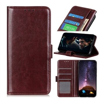 Crazy Horse Leather Protection Shell Wallet Stand Phone Cover for Sony Xperia 1 II