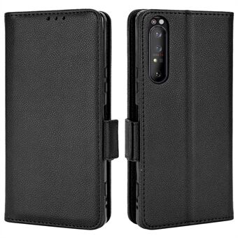 For Sony Xperia 1 II Litchi Texture PU Leather Stand Wallet Case Anti-scratch Phone Cover