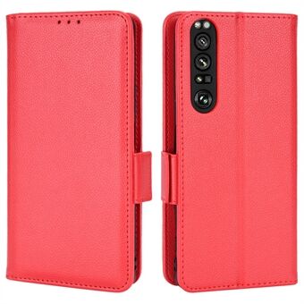 For Sony Xperia 1 III 5G Shockproof Phone Case Litchi Texture PU Leather Stand Wallet Protective Cover