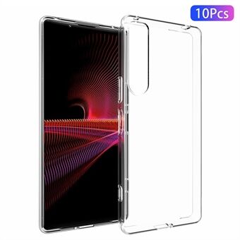 10Pcs/Pack Phone Case for Sony Xperia 1 IV, Clear TPU Inner Watermark-Free Phone Shell Cover
