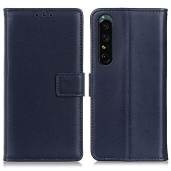 Flip Folio Textured PU Leather Phone Case for Sony Xperia 1 IV, Adjustable Stand Wallet Design Phone Accessory