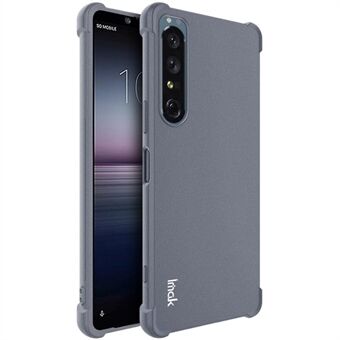 IMAK Matte TPU Case for Sony Xperia 1 IV 5G, Four Corner Airbags Shockproof Phone Cover with Screen Protector
